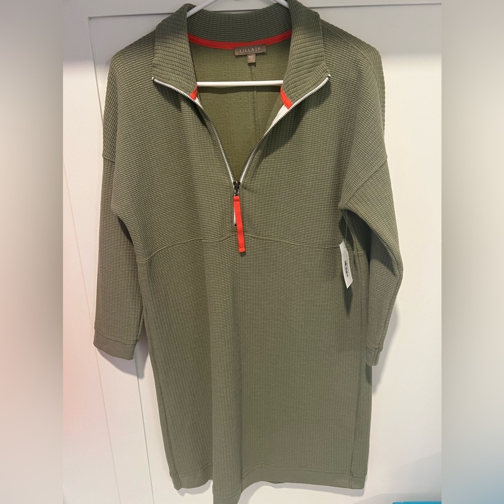 Lilla P Half Zip Waffle Dress - NWT!